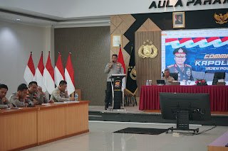 Kapolresta Tangerang Kumpulkan Jajaran Pejabat Utama Dan Kapolsek Untuk Paparkan Commander Wish Kapolda Banten Brigjen Pol Hengki.