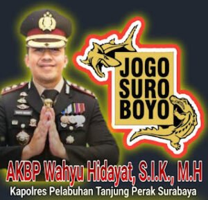 Kapolres Tanjung Perak Surabaya Akbp Wahyu Hidayat Ucapkan Terima Kasih Terhadap Warga Dan Tokoh Penduduk  Yang Bantu Jaga Harkamtibmas Pasca Demo Geger.